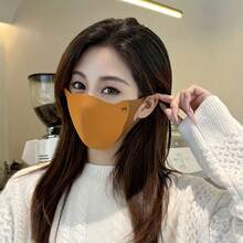 3D Thickened Warm Winter Face Mask, Breathable Polyester Windproof Dustproof Plain Color Mask For Skiing, Fishing, Hiking And Cycling