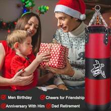 Saco de Boxeo Profesional, Bolsa de Boxeo de 10 Piezas, Saco de Boxeo Colgante de Karate Pelea de Boxeo 1.2M con Gancho y Cadena de Acero Inoxidable(Rojo) - Multicolor - Ver 10