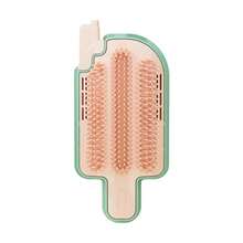 أداة تنظيف الحيوانات الأليفة متعددة الأغراض بشكل الآيس كريم، ثلاثية الوظائف للتنظيف والتخلص من التشابك والتدليك، مناسبة للقطط والكلاب. تتميز بلوحة خدش للقطط وعصا مغطاة بالنعناع المنشط. مصممة للاستخدام على الجدران والزوايا، مع إمكانية التفكيك والتنظيف بسهولة.