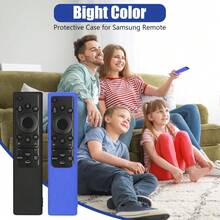 Silicone Remote Cover For Samsung Smart TV Solar Cell Remote 2021-2022 (2-Pack) - Glow-In-Dark Anti-Slip Protective Case | Compatible With BN59-01357/BN59-01385/BN59-01265A - Đen không phát sáng + Xanh nước biển không phát sáng - Xem 7