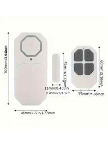 1pc Adjustable Volume Door/Window Alarm With Remote Control, 3 Anti-Theft Modes To Protect Personal & Company Property, Home & Business Security Sensor, Remote Control Door Magnetic Alarm, Home Security Anti-Theft Alarm (Batteries Not Included) - Multicolor - View 4
