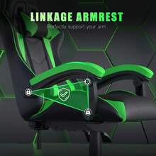 GartistGo Ergonomic Gaming Chair, With Cushion And Adjustable Backrest For Adults, Rotatable And Stable