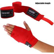 Envolturas para Manos, Vendas Ecológicas de Algodón para Boxeo, Kickboxing, Muay Thai, MMA, Adultos, 10x10x10cm, Rojo, para Entrenamiento y Competición - 1 - Ver 8