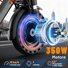 T6 Lightweight And Durable Aluminum Alloy E-Scooter: Equipped With A 350W Brushless Motor, Suspension, 8.5-Inch Solid Rubber Tires, 36V Lithium-Ion Battery With A Range Of Up To 35 Km, Intelligent LED Display And App Control. - màu đen - Xem 3
