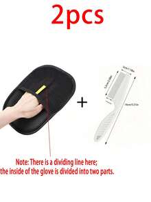 一副防静电除毛手套 + 一把除毛梳（有小号和大号可选），双面宠物毛发刷，猫狗除蚤梳，除毛器，防静电除毛工具，猫狗美容刷，适用于去除衣物、沙发和宠物身上的毛发，也适用于去除猫狗毛发。 - 彩色 - 查看 14