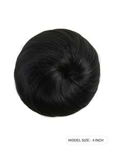4inch Drawstring Updo Hair Buns Black Brown Blonde Grey Red Straight Chignon Clip On Hair Extension Synthetic Fake Ballet Bun For Women Heat-Resistant Bun Hair Daily Use - Multicolor - View 2