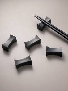 2pcs Black Plastic Chopstick Holder - Fashionable & Practical Cutlery Organizer, Suitable For Restaurants, Kitchens, Etc. - Multicolor - View 6