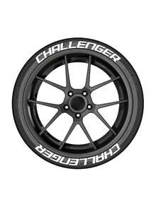2 sọc trang trí lốp xe CHALLENGER màu trắng – Chữ dài trên bánh xe cho một lốp, xe thể thao, trang trí theo phong cách drift & track, chữ vành xe hiệu suất thể thao, vinyl phong cách đua xe có độ bám cao, chịu nhiệt, chống thấm nước, dễ lắp đặt, kiểu dáng ngoại thất xe cho xe cơ bắp, bản dựng JDM & kiểu dáng đua xe đường phố - Một cỡ - Xem 8