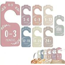 1 szt. Drewniana przegroda do garderoby dziecięcej z dwustronnymi kolorowymi wzorami, 8 szt., 24+ miesięcy, miłość, walentynki