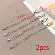 2件装手链延长链，黄铜金属星星、爱心、海豚造型吊坠延长链，适用于珠宝制作、项链、手链DIY工艺品