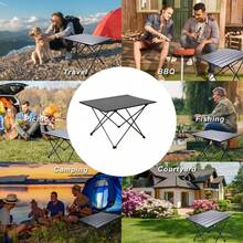 1 mesa dobrável portátil para uso externo, ideal para piqueniques, camping e churrascos. Fácil de montar e disponível em vários tamanhos.