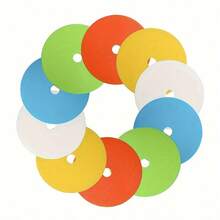 10片装15.5厘米平地标志垫，足球训练平地标记垫，网球场标志垫