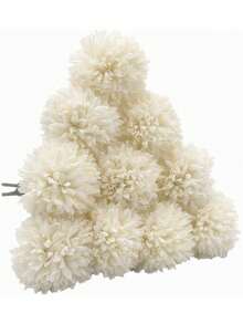 1支/4支人造菊花球、蒲公英、绣球花组合花束，可作礼物送给朋友、新娘、婚礼花束，也可用于家居、办公室、咖啡馆、派对、婚礼装饰。 - 彩色 - 查看 7