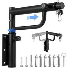 AVEDISTANTE Soporte para Costal de Boxeo, Base para Costal de Box, Ajustable en 5 Longitudes y 3 Posiciones de Altura, Soporte Saco de Arena de Boxeo con Kit Instalacion y Gancho Giro 360(default) - Multicolor - Ver 2