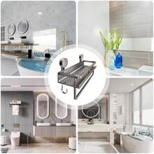 Cesta de ducha con ventosa - Organizador de ventosas para ducha, Organizador de estantes de almacenamiento para ducha | Toallero de baño montado en la pared, organizador de ducha para baño(default) - Multicolor - Ver 8