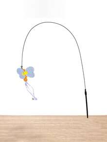 New Release Cat Toy Closely Fits The Ground, Interactive Cat Toy Suitable For Indoor Play And Exercise, Cat Wand With Steel Wire Long Rod For Self-Entertainment, Durable Chew Toy, Pet Supplies - Multicolor - View 9