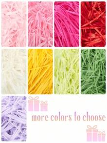 Giấy vụn nhiều màu sắc tự làm thủ công bằng sợi raffia Giấy vụn cho giỏ quà trang trí Giáng sinh Halloween làm đầy giỏ quà đám cưới sinh nhật phù dâu đính hôn làm đầy hộp quà trang trí tiệc sinh nhật kỷ niệm ngày cưới quà tặng ngày lễ tình nhân - Nhiều màu - Xem 12