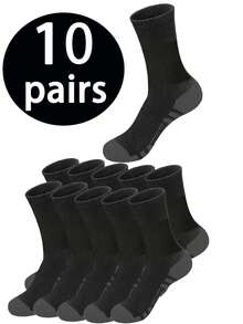 20/10/5/3/1 pares Calcetines de tripulación de unicolor talla grande para hombres, versátiles calcetines de tripulación deportivos y casuales resistentes al olor y transpirables, calcetines de tripulación suaves y elásticos cómodos unisex, calcetines de tripulación neutros simples y cómodos, calcetines de tripulación de moda para hombres y mujeres - Multicolor - Ver 16