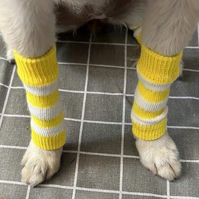 4pcs/Set Pet Leg Warmers, Outdoor Knee Pads, Anti-Scratch & Dirt For Large, Medium, Small Pets