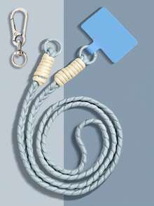 1pc Braided Detail Letter Graphic Polyester Phone Lanyard Gifts For Mother, Family, Friends, Birthday, Holiday Phone Charm, Phone Chain - Black - View 16