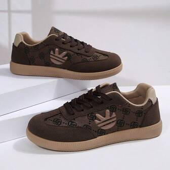 Zapatillas casuales con suela gruesa y punta redonda para mujer, versátiles, otoño/invierno 2025