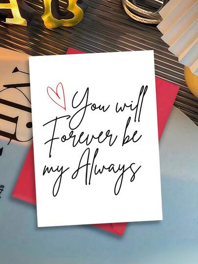 1pc Funny Romantic Anniversary Love Card, Unique Gift, For Women, Men, Husband, Wife, Boyfriend, Girlfriend, Favorite Person, With Spring Valentines Day, For Birthday, Mother'S Day, Congratulations, Get Well, Good Luck