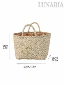 1Pc Floral Print Quilted Storage Basket Laundry Basket Large Capacity Portable Storage Bag Foldable Snack Basket With Handle For Women And Girls Cosmetic Storage Basket Toy Storage Basket Skincare Storage Basket Women Makeup Storage Multifunctional Storage Basket Cosmetic Organizer Home Decor Livingroom Bedroom Decor Bathroom Decor - 彩色 - 查看 2