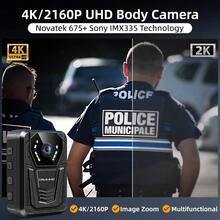 4K Body Camera Wearable 128GB Pocket Video Camera With 12H Battery IP68 Night Vision Body Cam For  Patrol Personal Security Travel Sports - Black - View 2