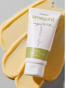 Crema Facial Anti edad – Uso De Noche Omegahit – Cuida Tu Piel Durante Toda La Noche Contienen Aceite De Linaza, Espino Amarillo, Oliva Y Sésamo – 50 Ml - Faberlic  - Regenera Intensamente La Piel Mientras Duermes - Nutre  La Piel Cansada Con Microelementos Beneficiosos - Devuelve Firmeza Y Elasticidad - Verde Oliva - Ver 5