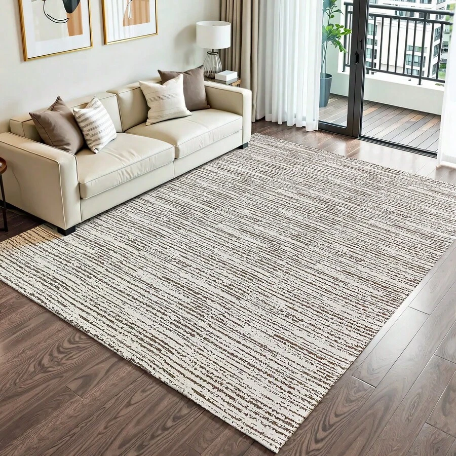 Handmade Jacquard Non-Slip Living Room Rug 3.00 X 2.00 Mixed Pattern - Camel - View 1