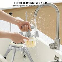 Commercial Vegetable Fruit Chopper 3/8″ Blade Heavy Duty Professional Food Dicer Kattex French Fry Cutter Onion Slicer Stainless Steel For Tomato Peppers Potato Mushroom, Sliver - 3/8″Blade(Straight-push) - 查看 5