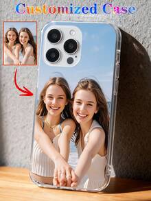 Customized Wedding Photo Matte Black Soft Full Coverage Phone Case Compatible With Samsung A14/A52s, XR/11/13 - Clear - View 3
