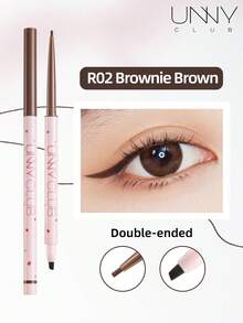 unny club 2-In-1 Gel Eyeliner Pencil, Fine Tip, Smooth & Pigmented Color, Nourishing, Waterproof & Sweat-Resistant - R02 Brownie Brown - 查看 2