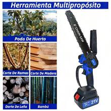 720W Mini Motosierra de Mano de 8 Pulgadas,Motosierra Inalmbrica Portátil y Funcional,Motosierra Eléctrica de Con 2 Baterías ,para Poda de árboles,Jardinería - Tipo de Enchufe A USA (110-127V) - Ver 4
