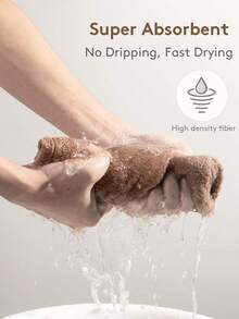 1 khăn lau tóc dày, khăn quấn tóc siêu mềm có dây chun, khăn xếp tóc màu trơn chống xù khô nhanh, khăn lau tóc mềm có dây chun, làm khô tóc dài xoăn ướt nhanh chóng, khăn quấn tóc chất lượng cao có độ đàn hồi, khô nhanh, siêu thấm hút - Nhiều màu - Xem 8