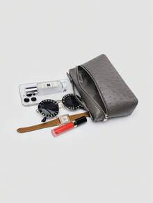 1 Túi đeo chéo vuông bằng da đà điểu màu trơn, họa tiết nổi PU, thích hợp cho thời trang hàng ngày của phụ nữ, đi chơi, mua sắm, tiệc tùng, túi xách nữ thanh lịch, túi đi làm của phụ nữ, lựa chọn lý tưởng cho ngày lễ tình nhân, thoải mái và thời trang, túi xách thời trang, lựa chọn quà tặng cá nhân hóa, phụ kiện 2025, phong cách thời trang phù hợp cho mọi dịp, cảm giác sang trọng giá cả phải chăng, túi dự tiệc nổi loạn, hoàn toàn phù hợp cho các bữa tiệc, đám cưới, vũ hội, bữa tối/tiệc chiêu đãi, túi xách nữ thanh lịch - Xám - Xem 7