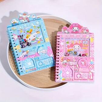 Sanrio Kuromi, My Melody och Pochacco pastellfärgad söt animekalender, inkluderar hjärt- och stjärnklistermärken, lila/rosa/grönt/lila färgschema, spiralbunden, kompakt och bärbar, lämplig för flickors födelsedags-/jul-/Halloweenpresenter, söt brevpapperskalender, slätt omslag, sidlayout för redovisning, lämplig för skolan, arbete eller sammankomster, kompakt och bärbar, tryckt med söta animefigurer, lämplig för daglig användning och presentgivning, anteckningsbok i japansk stil