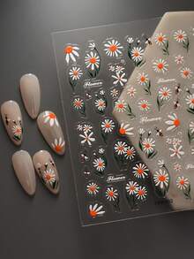 1张5D雏菊美甲贴纸，天使丘比特图案，自粘滑块，DIY指甲油美甲贴纸 - 彩色 - 查看 10