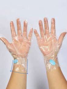 600pcs Transparent Plastic Foot Soak Gloves, Remove Dead Skin, Transparent Plastic Hand/Foot Sleeves, Transparent Foot Covers, Hand/Foot Care Tools, Moisturizing Hand Mask, Fragrance-Free, For Beauty And Personal Care, Hand And Nail Care, Hand/Foot Care, Moisturizing Gloves/Socks - Multicolor - View 1