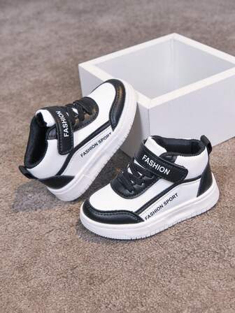 1 Pair Children's Leather Casual Shoes, Spring/Autumn, Non-Slip Wear-Resistant Sneakers For Boys And Girls