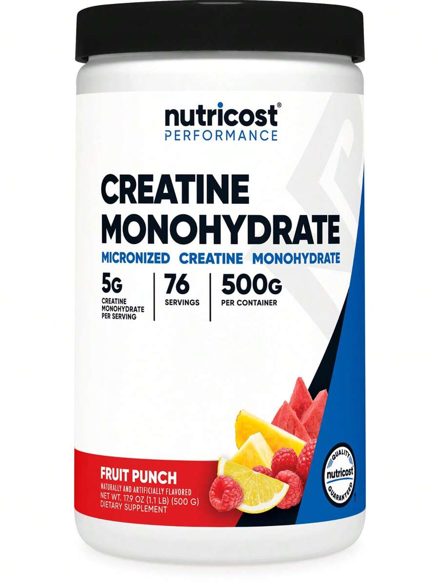 Nutricost Creatine Monohydrate Powder Fruit Punch 500g - 100 Servings, Gym Essentials For Women & Men - Khác - Xem 1