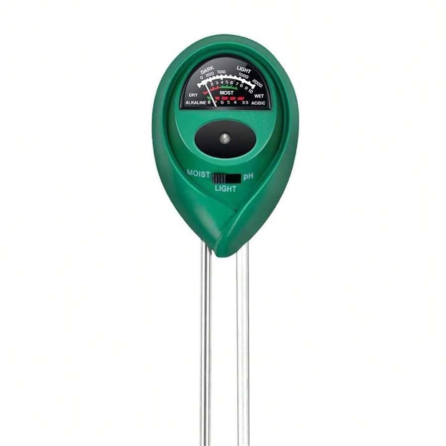 3-In-1 Soil Moisture/PH/Light Meter, Soil Test Kit For Indoor & Outdoor Use, Suitable For House Plants, Garden, Lawn, Farm,Round,New - New - 查看 1