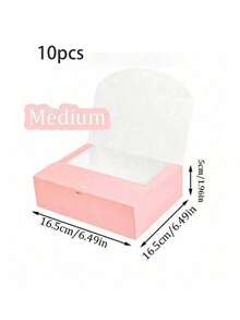 10个装迷你粉色礼盒，伴郎邀请礼盒，奢华粉色丝带婚礼礼盒，生日礼盒，派对礼盒，礼品盒，伴娘礼盒，毕业礼物，情人节礼盒