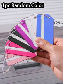 Etiqueta de bagagem em alumínio, etiqueta de bagagem à prova d'água, etiqueta de bagagem com design minimalista de avião com anel de aço inoxidável, cartão de embarque, etiqueta de identificação de viagem, itens essenciais de viagem, mochila, bolsa de viagem, mala, acessórios de viagem, volta às aulas - Multicolorido - Ver 9