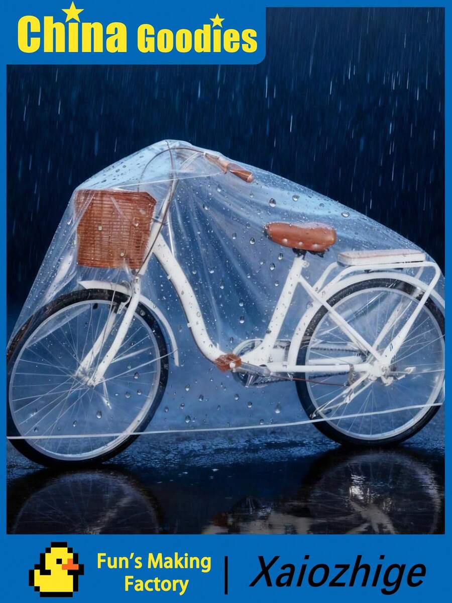 1 szt. Przezroczysty pokrowiec przeciwdeszczowy na motocykl – pyłoszczelna osłona przedniej szyby do rowerów elektrycznych i skuterów - Przezroczysty - Zobacz 1