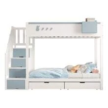 Kids Bed Frames, Headboards & Footboards - White+Blue + Wood + 90cm*200cm - View 8