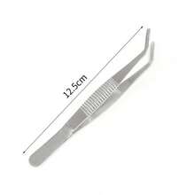 Thick Stainless Steel Serrated Tongs, Barbecue Food Tongs, Straight Tweezers, Household Medical Tweezers, Garden Kitchen Barbecue Tool Tweezers - Multicolor - View 25