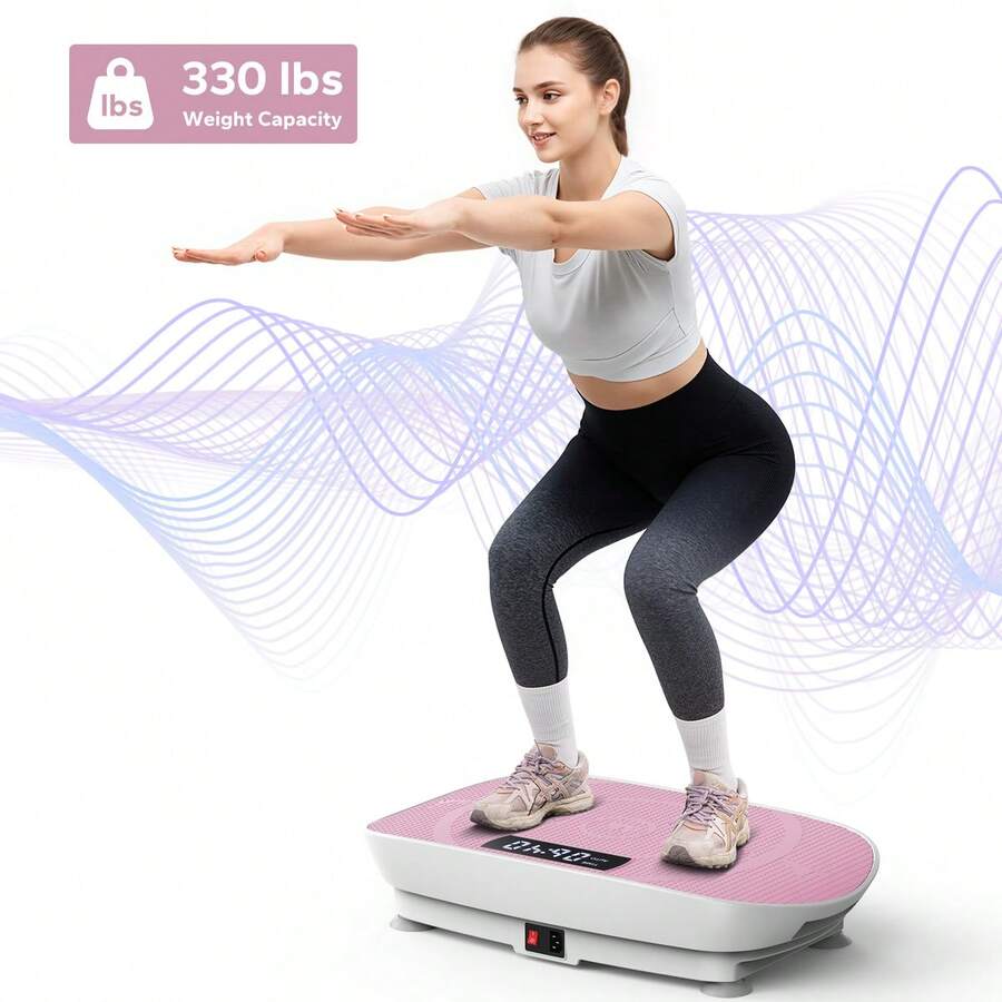 MERACH Vibration Plate, Whole Body Workout Powerful Quiet Vibration Plate Exercise Machine For Weight Loss And Shaping, Auto Or Manual Speed Control, Built-In Bluetooth Speaker