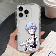 Funda para teléfono con diseño futurista de personaje de anime. Compatible con teléfonos ,  17,  16 Pro Max,  15 Pro Max,  13 y  12. Fabricada en TPU para una protección eficaz contra golpes y caídas. Un regalo ideal para familiares, amigos, seres queridos, parejas y para Navidad. - transparente - Ver 3