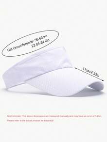 1pc Breathable Sun Hat: Ideal For Running, Marathon, Tennis And Other Sports. Suitable For Both Men And Women. Perfect For Daily Wear In Spring And Summer. Please Confirm The Size When Purchasing, As There May Be A 1-2 Cm Difference From The Actual Product.
